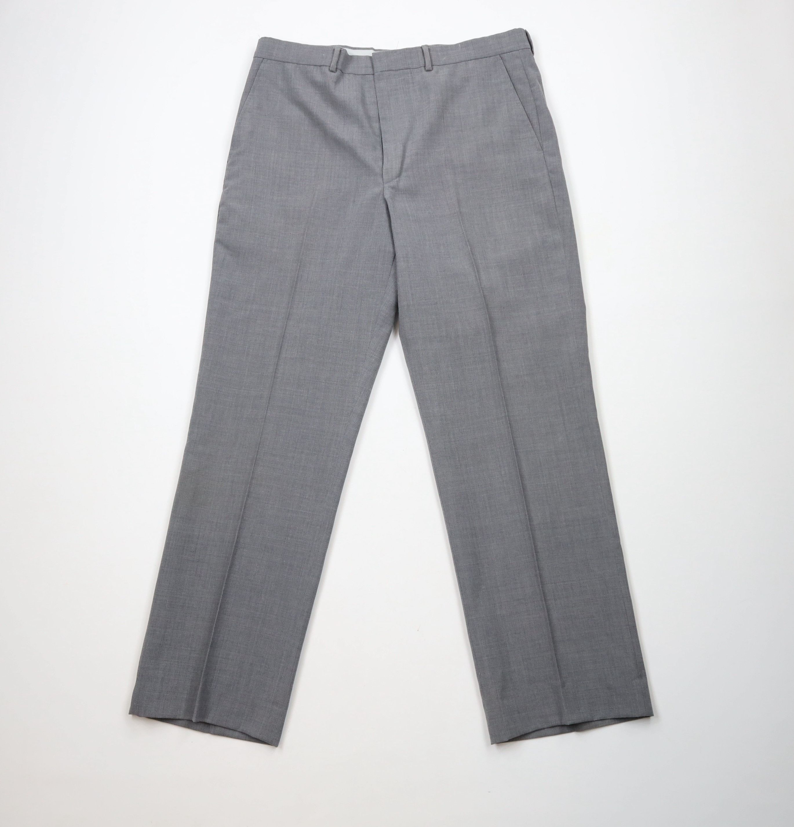 Vintage Vintage 90s Streetwear Wool Blend Wide Leg Chino Pants Gray Size US 36 / EU 52 - 1 Thumbnail