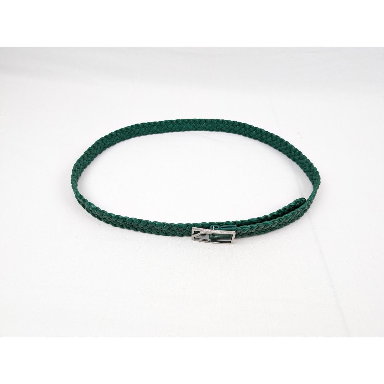 Bottega Veneta o1rshd1 Size: M/ Intreccio Paper Belt in Racing Green/Silver Size ONE SIZE - 11 Thumbnail