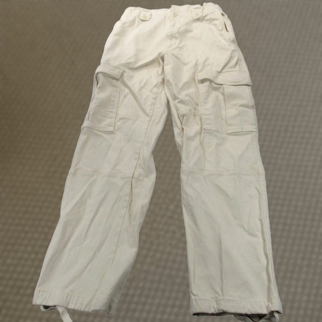 Banana Republic Banana Republic Cargo Pants Women 4 Cream Belted Elastic Straight High Rise 26x29 Size 27" / US 4 / IT 40 - 1 Thumbnail