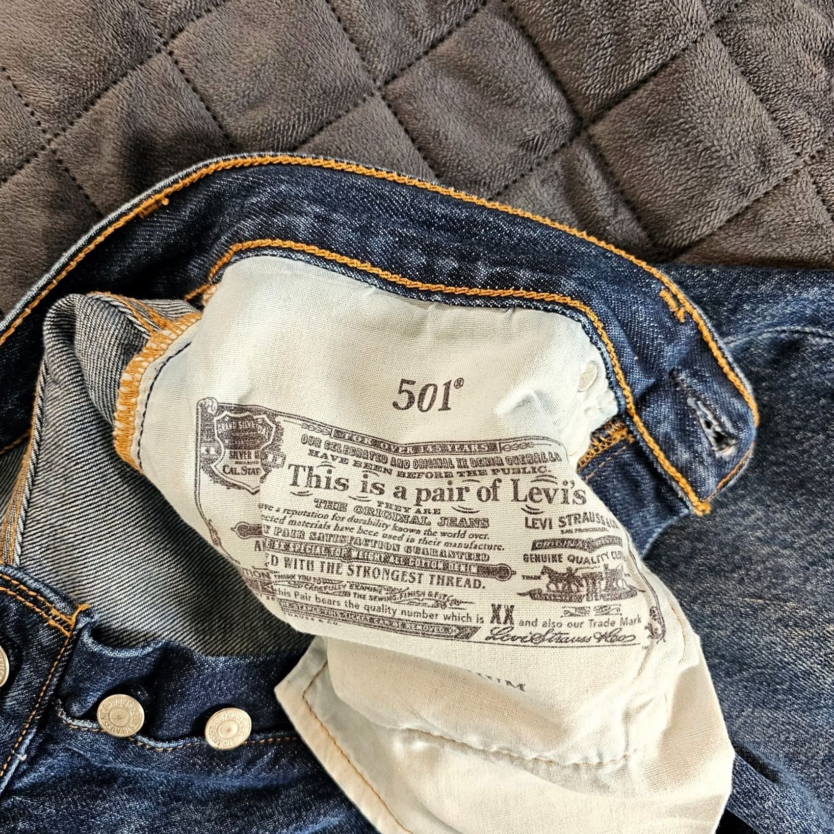 Levi's Levi's 501 Premium Straight Jeans Blue Denim Size W26 L32 Men Straight 5-Pocket Rise Mid Jeans Size US 26 / EU 42 - 5 Thumbnail