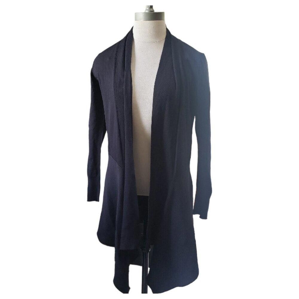 Elie Tahari CT1654 Elie Tahari Black Open A-Symmetrical Cardigan SP Size S / US 4 / IT 40 - 1 Thumbnail