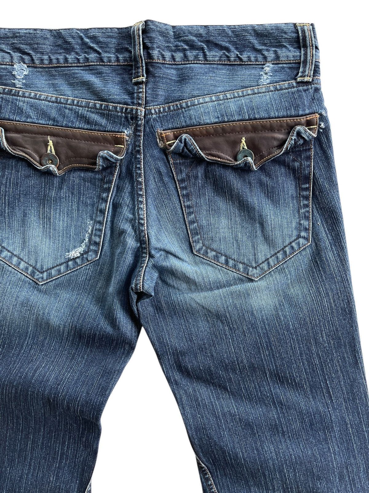 semanticdesign SemanticDesign Distressed Twisted Flare Denim Size US 33 - 9 Thumbnail