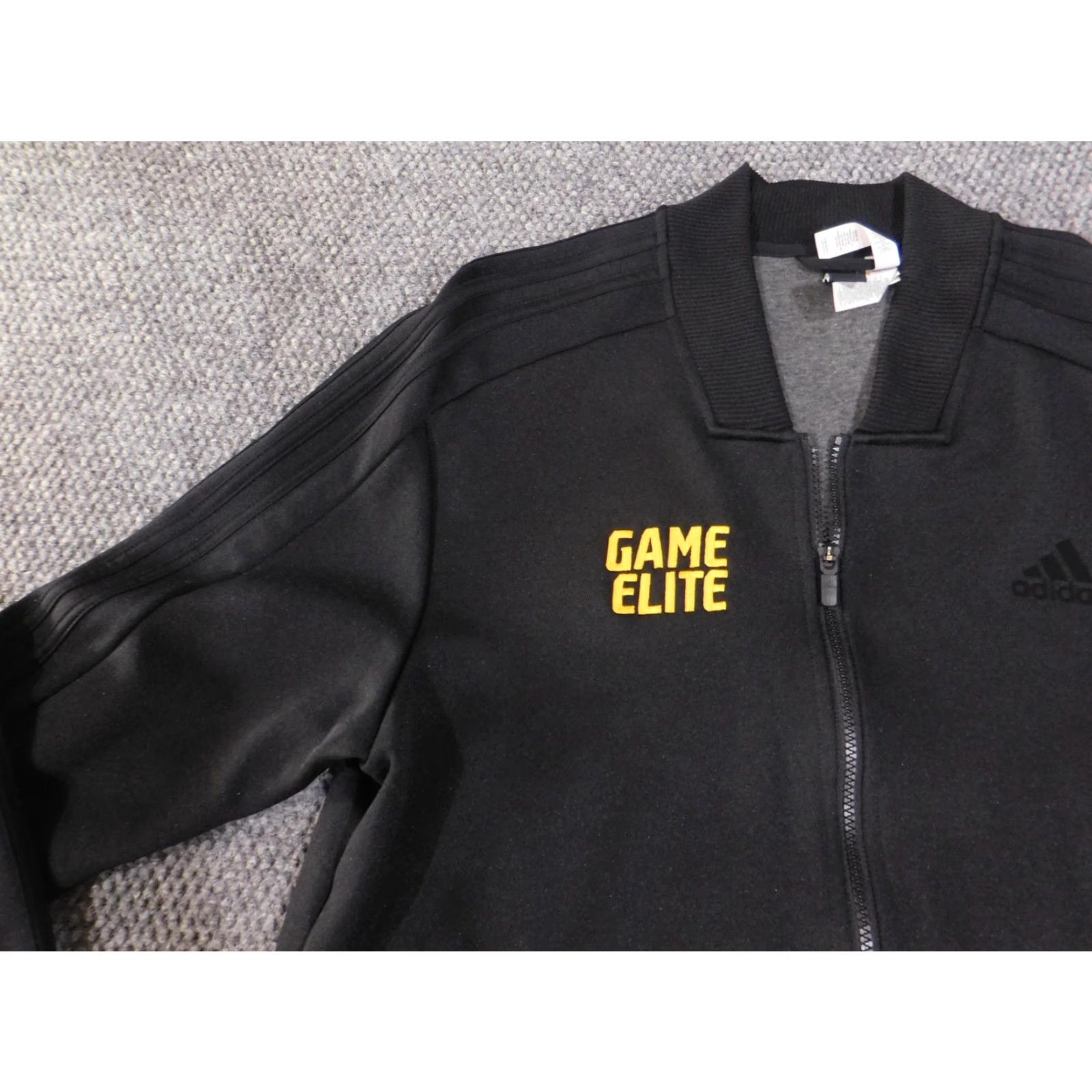 Adidas Adidas Jacket Mens XL Black Game Elite Full Zip Athletic Track Coat Size US XL / EU 56 / 4 - 5 Thumbnail
