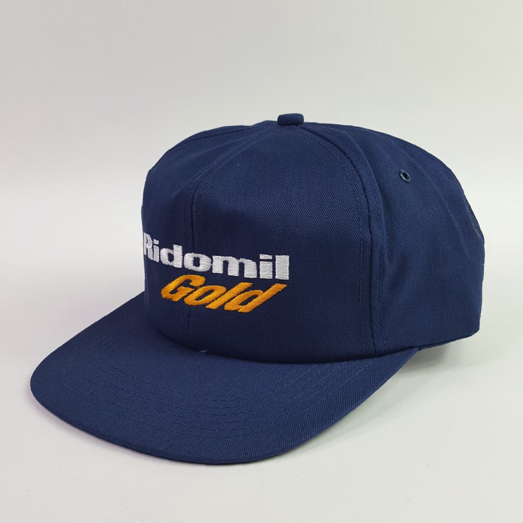 Vintage VINTAGE K-Products Navy Blue Farm Farming USA Trucker Hat Snapback Retro Cap Hat Trucker Hat Men Adjustable Blue 80s 90s USA Embroidered Cap Size ONE SIZE - 3 Thumbnail