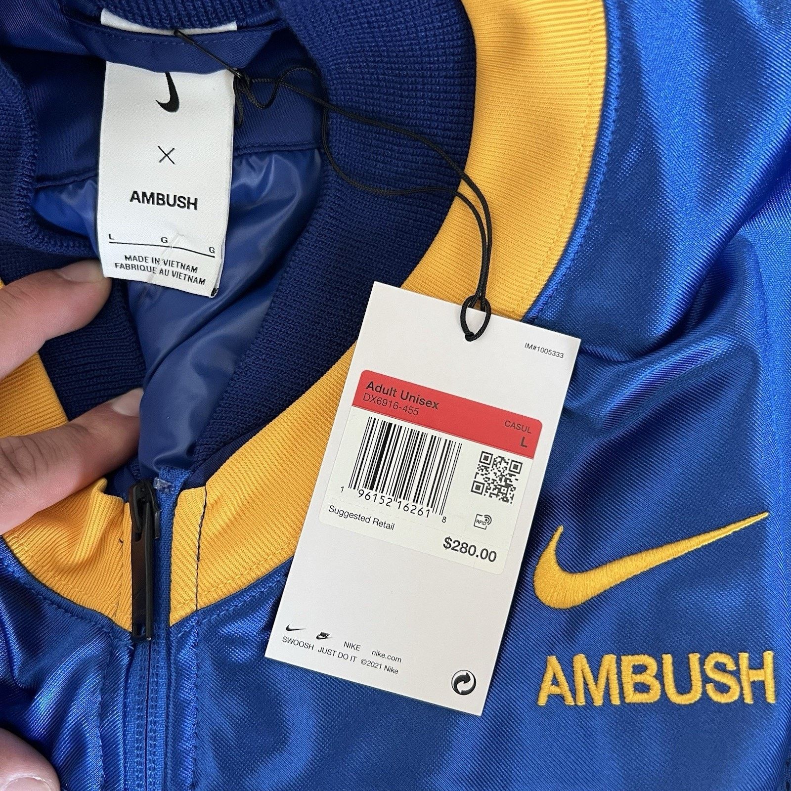 Nike Nike x AMBUSH Football Jacket Deep Royal Blue Size US L / EU 52-54 / 3 - 9 Thumbnail