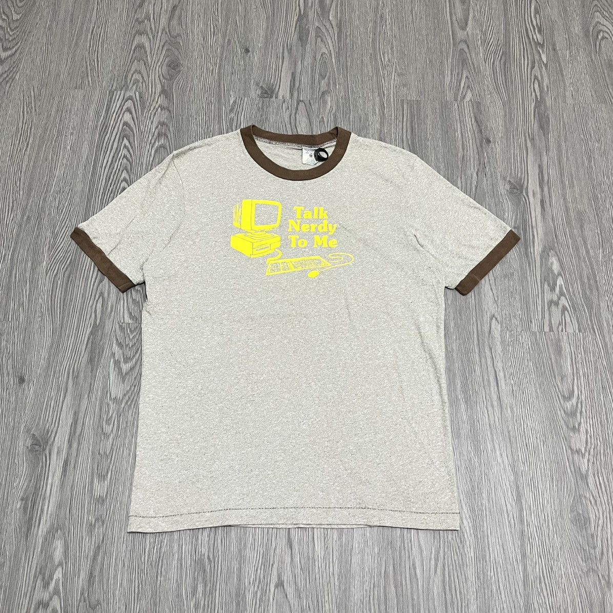 Abercrombie & Fitch Vintage Abercrombie & Fitch Ringer Tee "Talk Nerdy To Me" Size US M / EU 48-50 / 2 - 1 Thumbnail