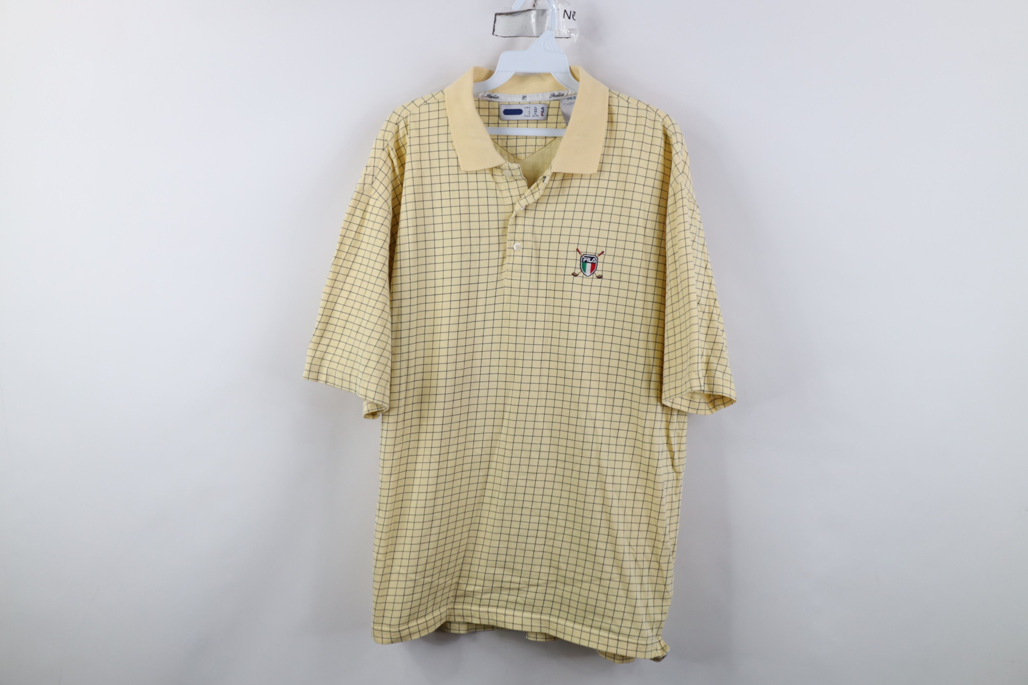 Fila Vintage 90s Fila Italy Spell Crest Collared Polo Shirt Plaid Size US XL / EU 56 / 4 - 1 Thumbnail
