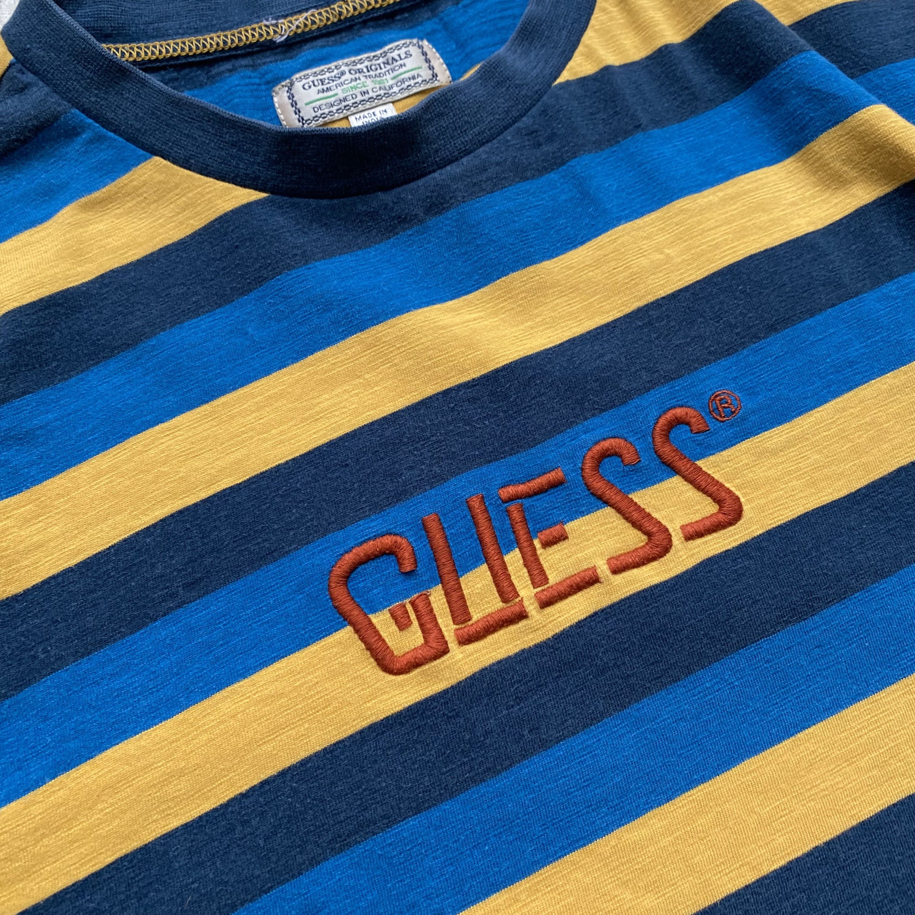 Guess Vintage Guess striped tee Asap rocky vibe t-shirt Size US M / EU 48-50 / 2 - 5 Thumbnail