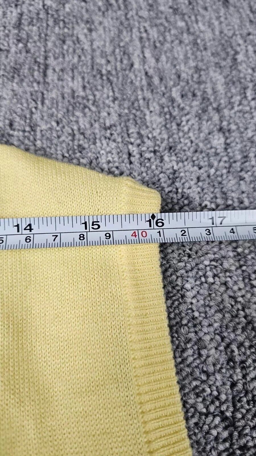 Lacoste Lacoste V-Neck Sweater Vest Yellow Cotton Crocodile Logo 2XL Size US XXL / EU 58 / 5 - 9 Thumbnail