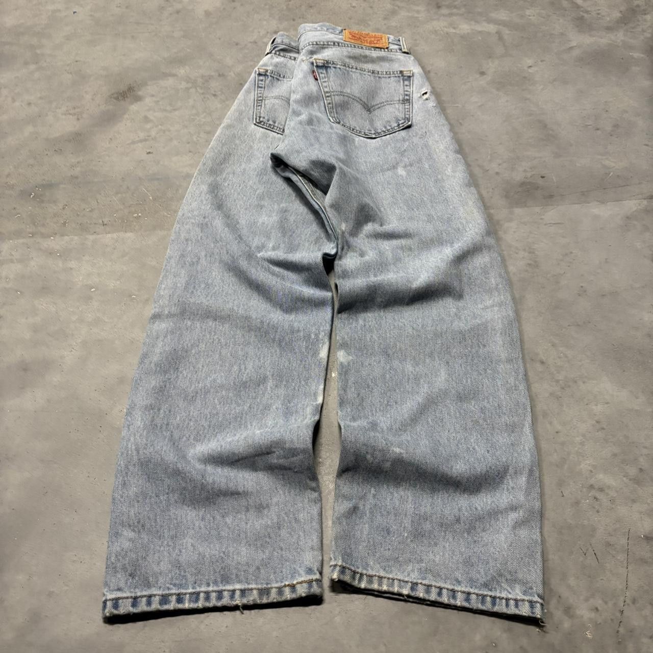 Japanese Brand × Levi's Crazy Vintage Y2K/2000s Grunge Light Wash Distressed Levis Denim Jeans! Size US 34 / EU 50 - 4 Thumbnail