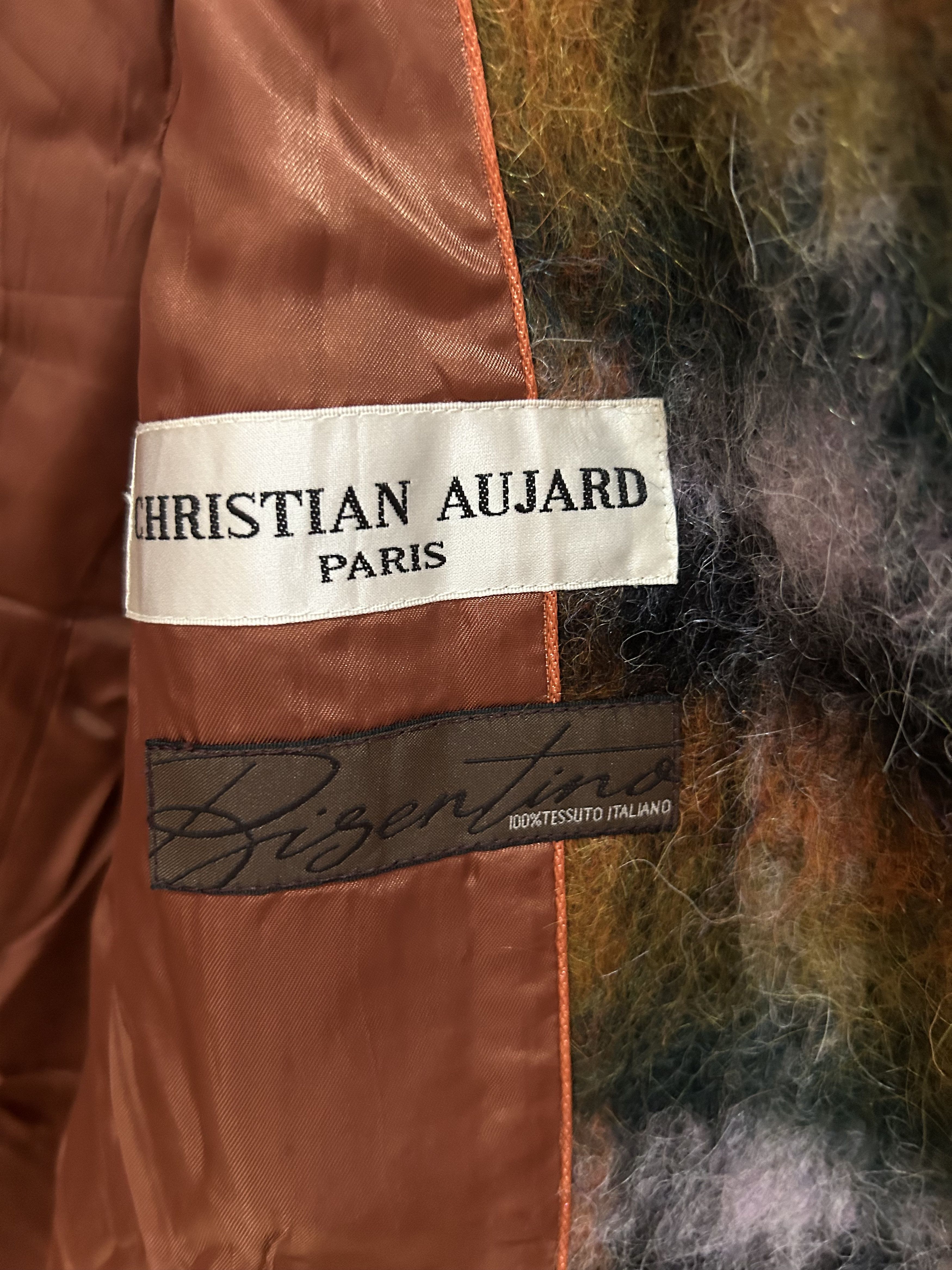 Japanese Brand Vintage Christian Aujard Paris wool Mohair Blend Coat Size M / US 6-8 / IT 42-44 - 5 Thumbnail