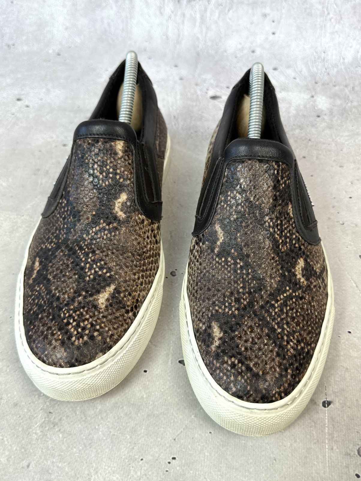 Dirk Bikkembergs Dirk Bikkembergs Snake Brown Leather Men’s Slip on Size US 7.5 / EU 40-41 - 3 Thumbnail