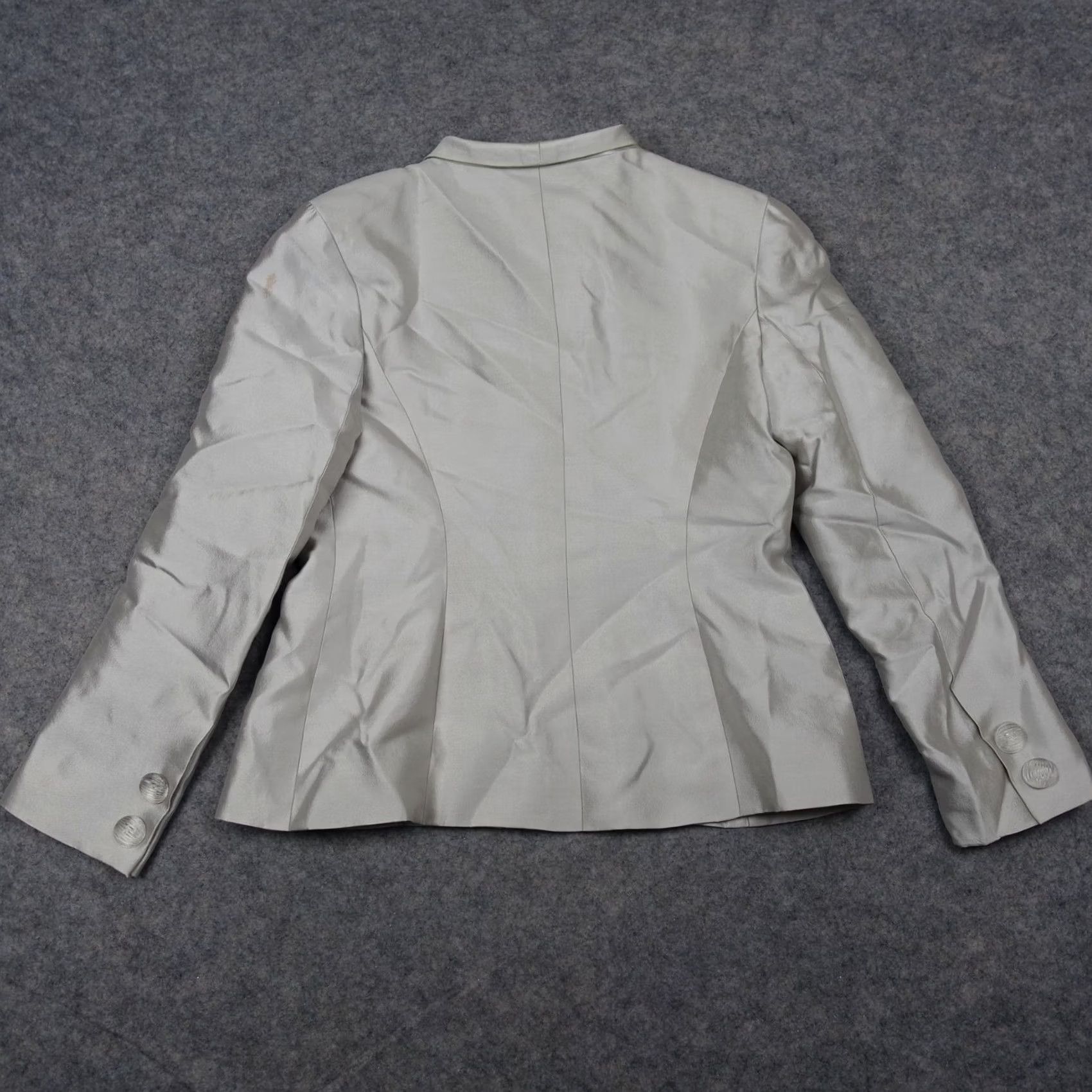 Vintage VINTAGE Lily Samii Blazer Womens 6 Silver Button Coat Blazer Compact Jacket USA Made Casual Workwear Size M / US 6-8 / IT 42-44 - 6 Thumbnail