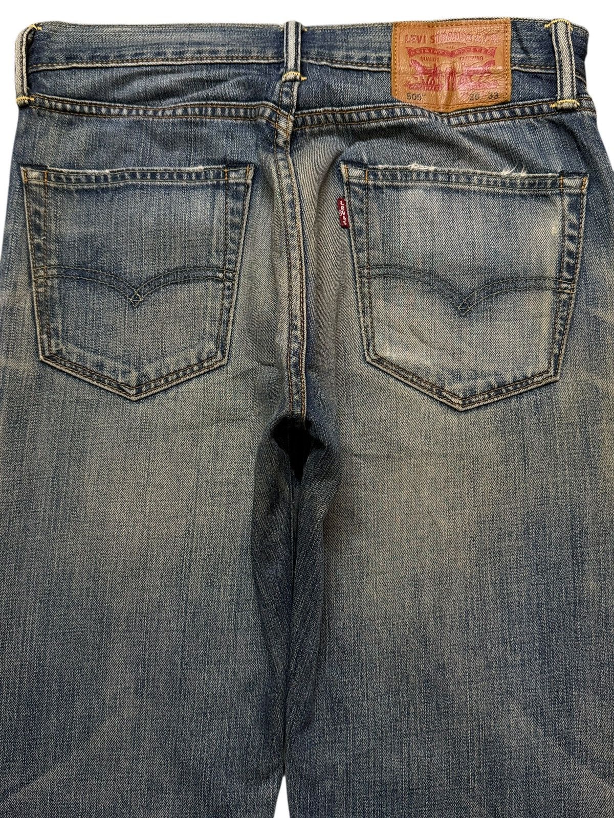 Levi's Vintage Clothing Vintage Y2K Levis 505 Blue Faded Wash Whiskers Distressed Size US 30 / EU 46 - 4 Thumbnail