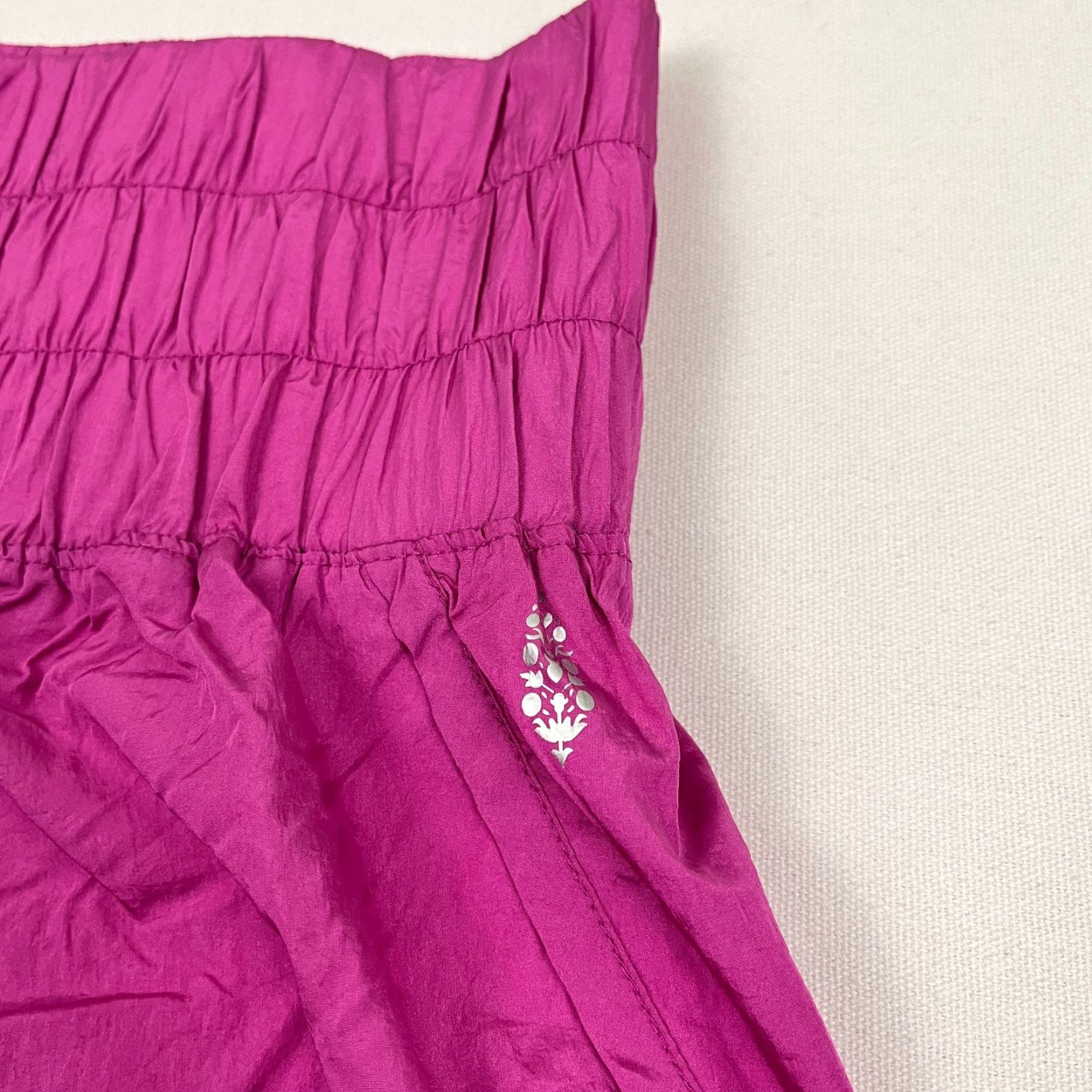Free People VINTAGE Free People Movement The Way Home Shorts Womens XL Pink Active High Waisted Prep Size 26" / US 2 / IT 38 - 2 Thumbnail