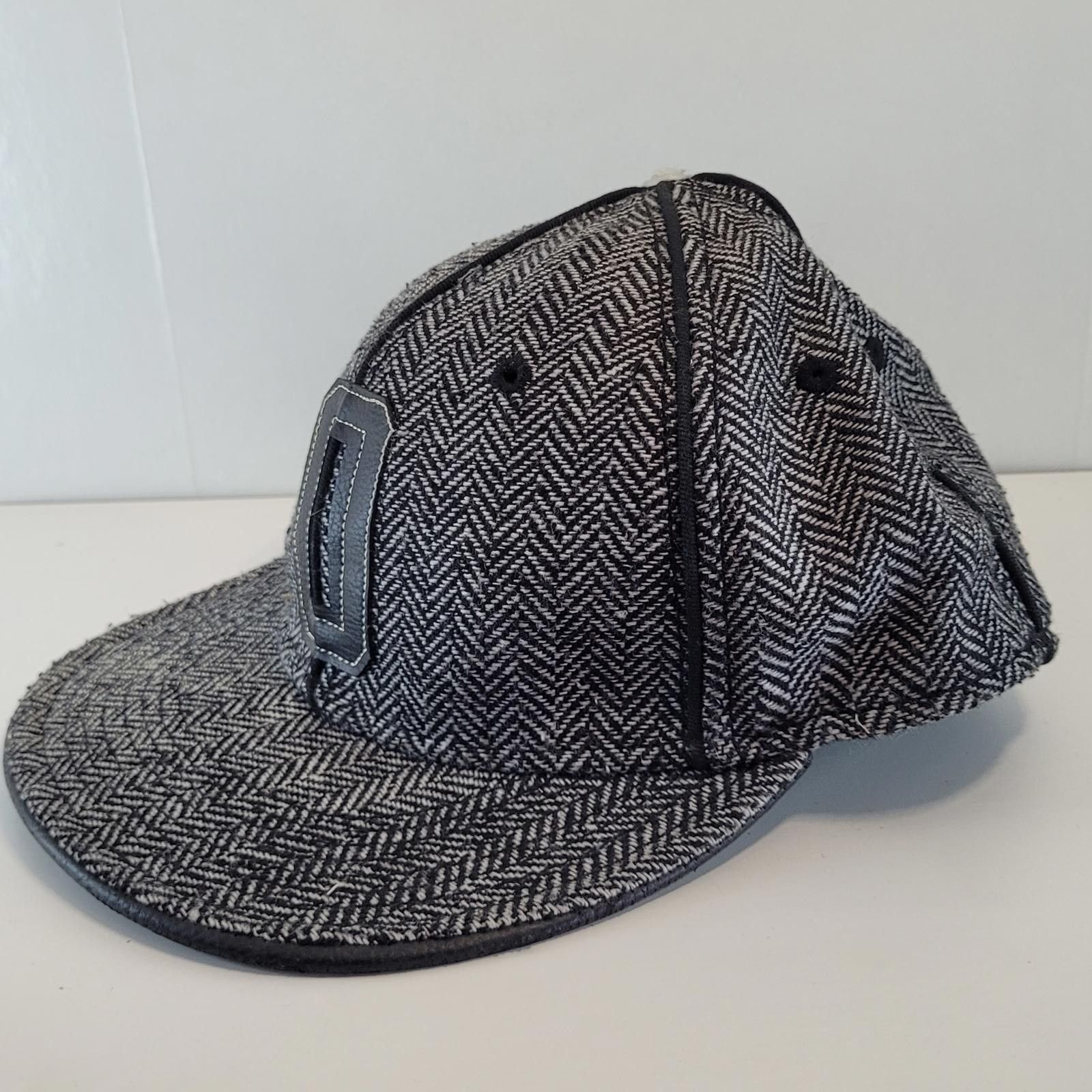 Other OBEY Black & Gray Herringbone Fitted Cap Wool Blend Hat S/M Size ONE SIZE - 3 Thumbnail