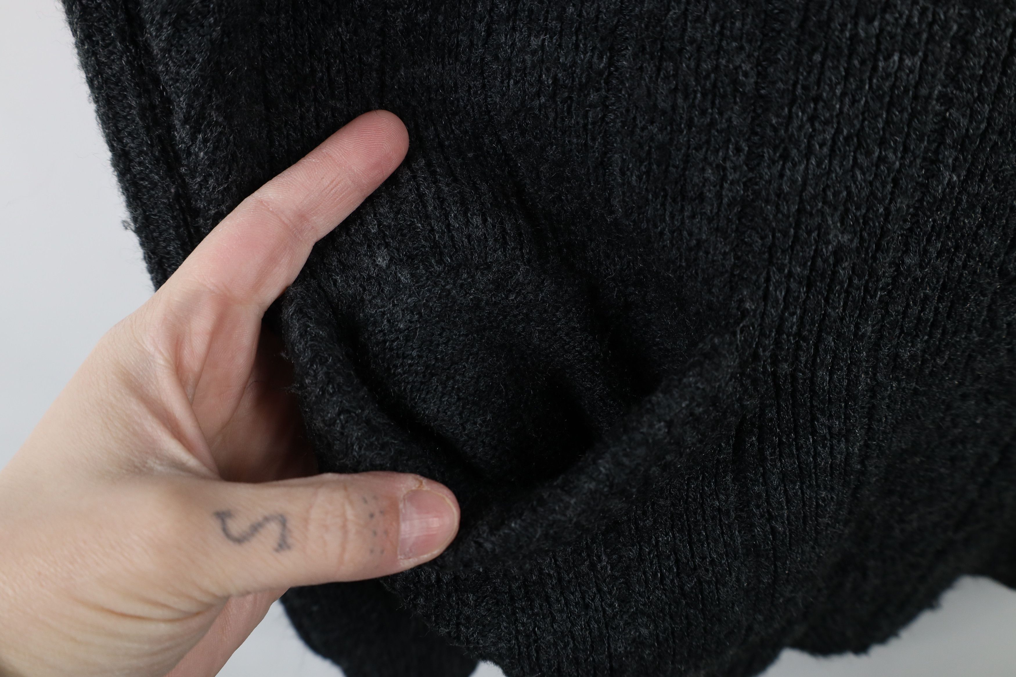 Vintage Vintage 90s Streetwear Ribbed Knit Full Zip Cardigan Sweater Size US XL / EU 56 / 4 - 5 Thumbnail