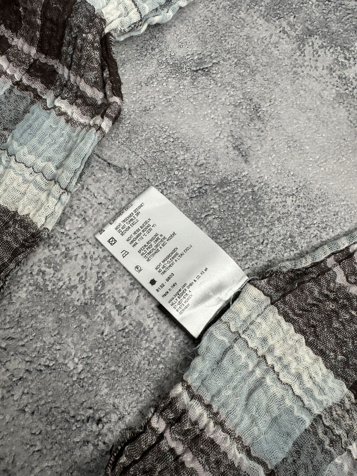 Bogner Bogner Checkered Scarf Muffler Neckwear Luxury Made in Italy Size ONE SIZE - 7 Thumbnail