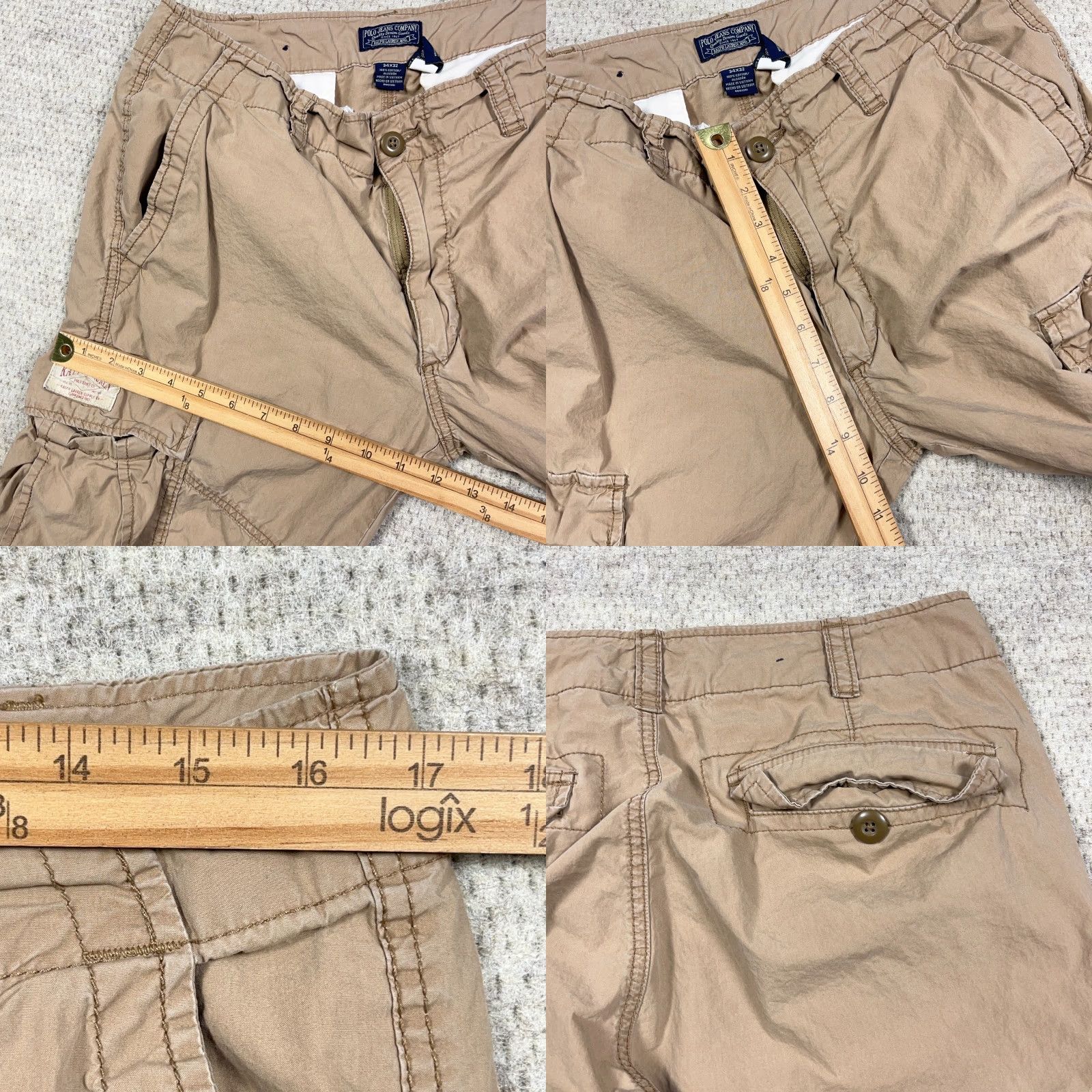 Polo Ralph Lauren VINTAGE Polo Ralph Lauren Cargo Pants Men 34x32 Tan Brown Paratropper Military Cargo Pants Mens Brown 34x32 Size US S / EU 44-46 / 1 - 9 Thumbnail