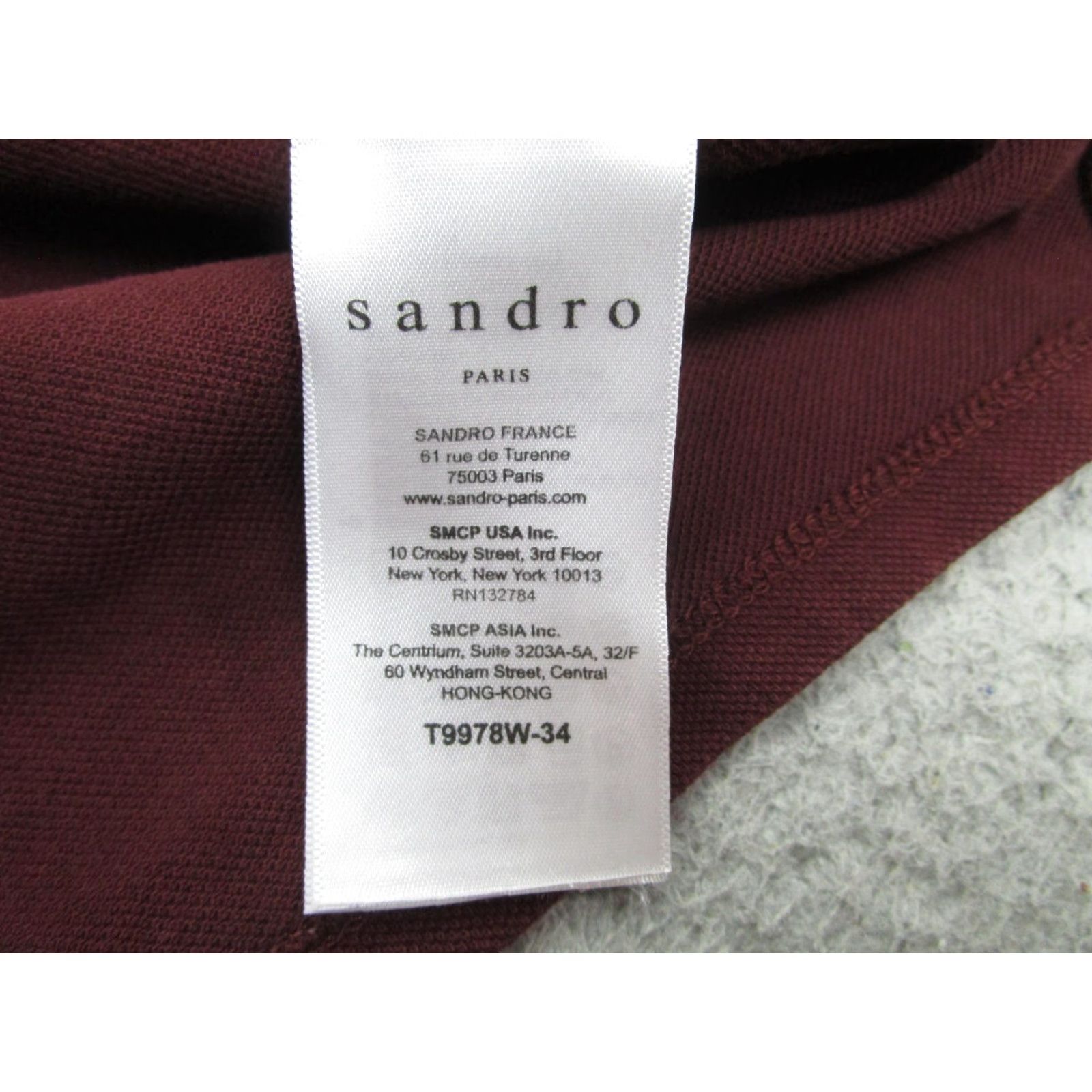 Sandro Sandro Polo Shirt Mens Small Red Black Cotton Short Sleeve Point Collar Paris Size US S / EU 44-46 / 1 - 5 Thumbnail