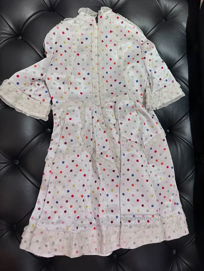 Valentino Valentino Polka dot silk trimmed lace dress Size S / US 4 / IT 40 - 3 Thumbnail