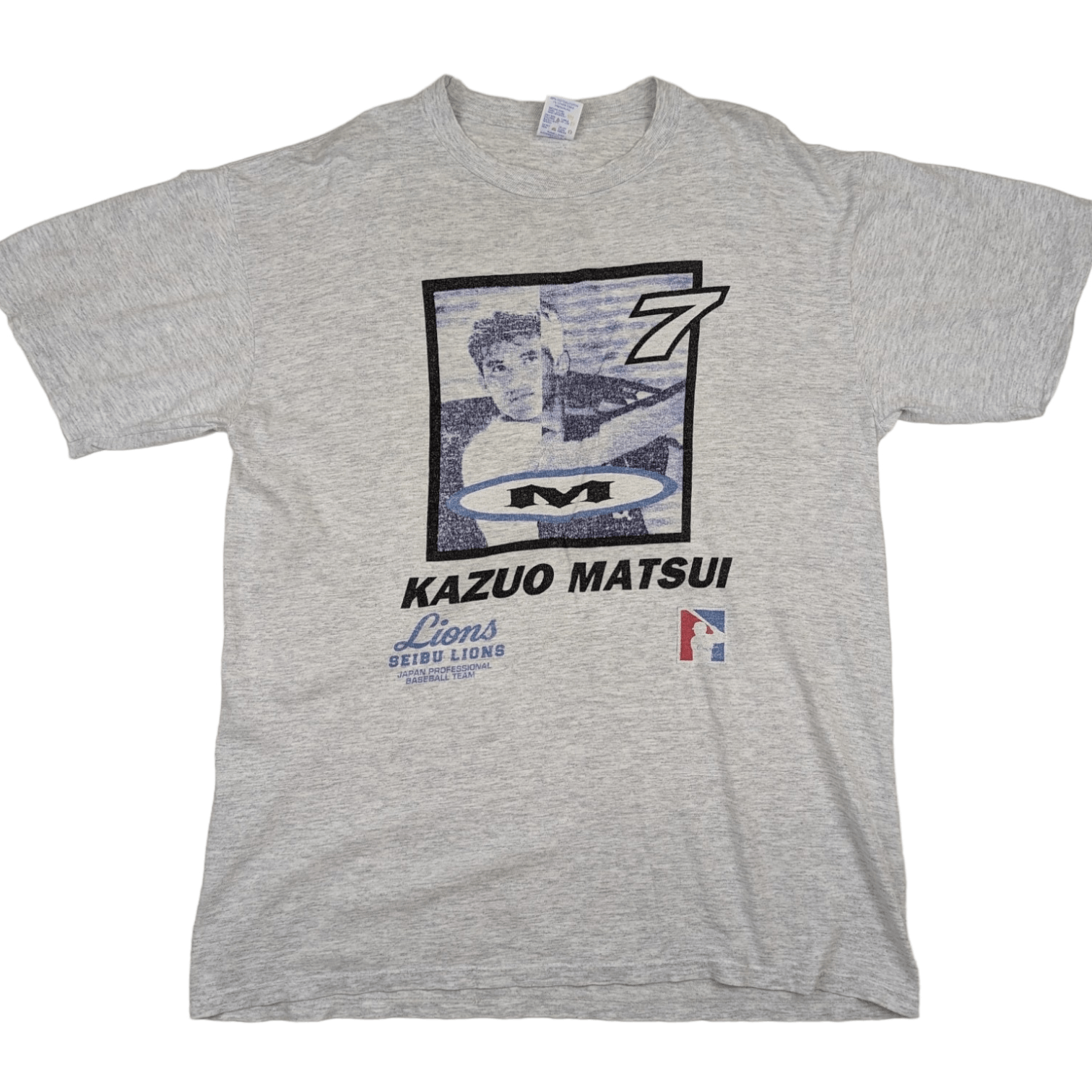 MLB Vintage 2000's KAZUO MATSUI Seibu Lions MLB T Shirt Size US L / EU 52-54 / 3 - 3 Thumbnail