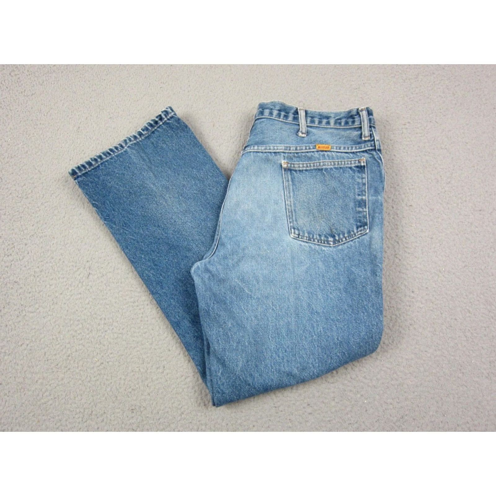 Denime VINTAGE Rustler Jeans Mens 38x30 Blue Denim Straight 5-Pocket Cotton Pants 80s 90s W Size US 38 / EU 54 - 2 Thumbnail