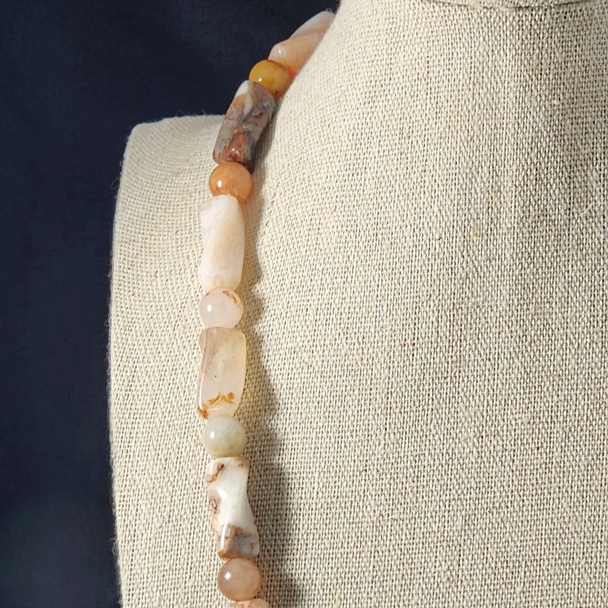 Other Chunky Gemstone Beaded Boho Necklace Agate Jasper Quartz Ste Size ONE SIZE - 3 Thumbnail