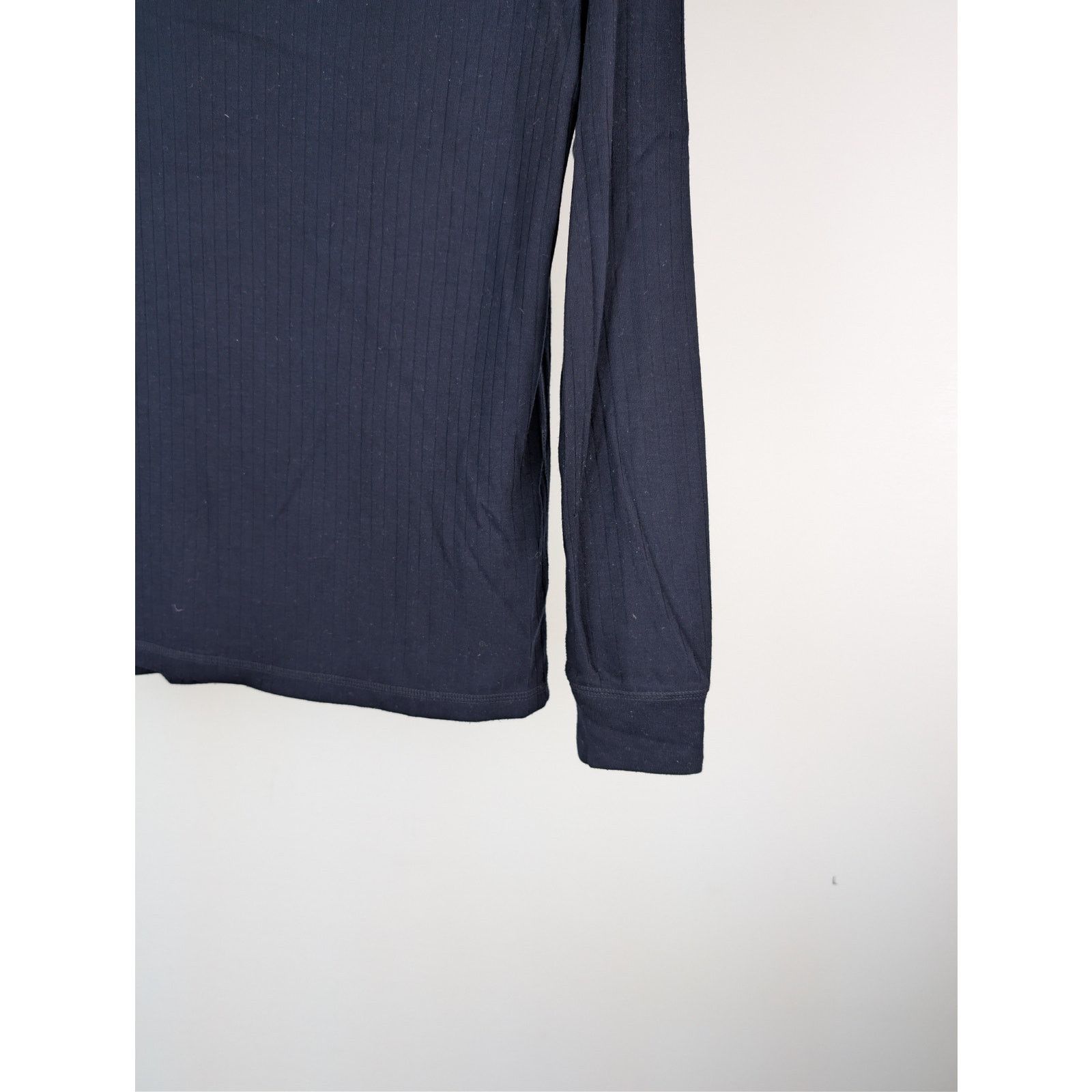 Vince o1rshd1 CC20 Raw Edge Long Sleeve Henley T-Shirt in Blue Size US S / EU 44-46 / 1 - 13 Thumbnail