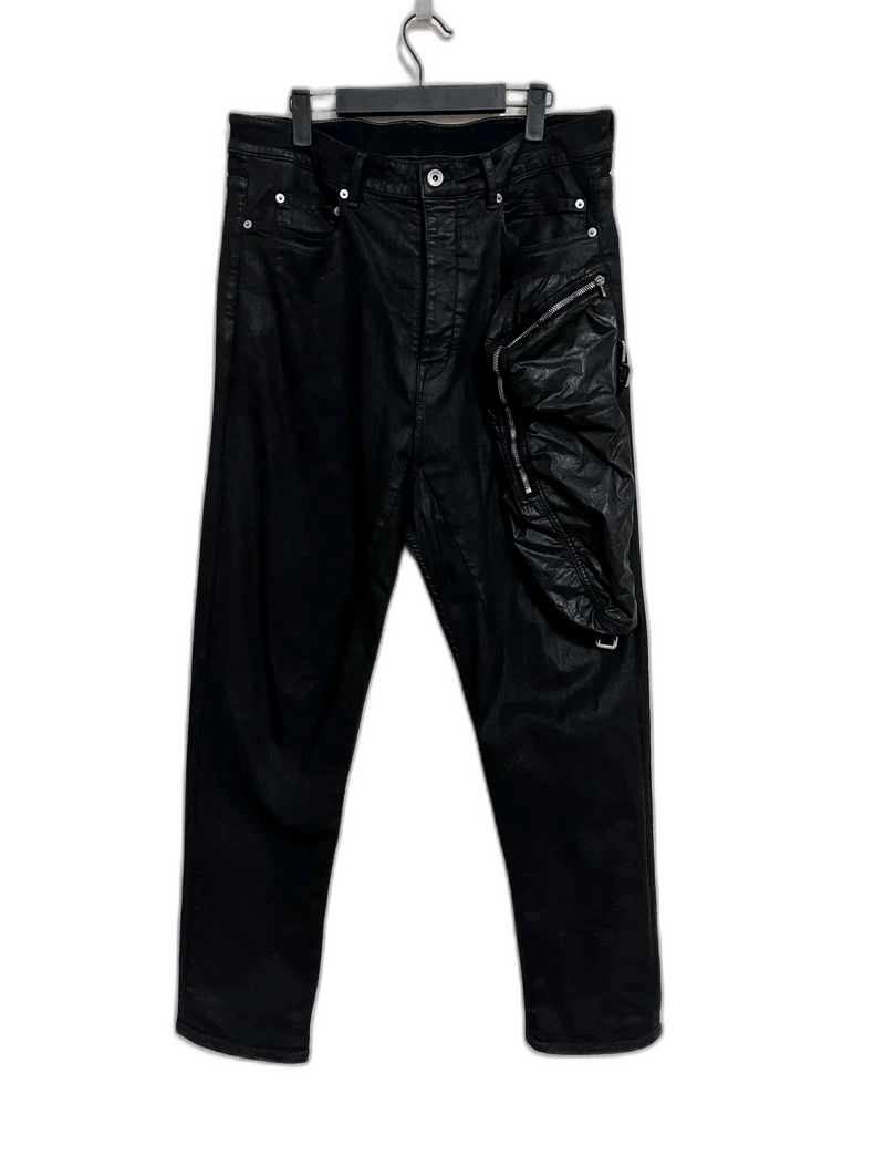 Rick Owens rick owens waxed cargo pocket trousers-2508 Size US 34 / EU 50 - 1 Thumbnail