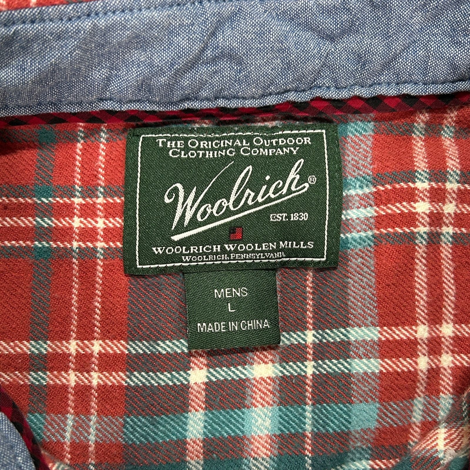 Woolrich Woolen Mills Woolrich Lava plaid casual outdoors button up flannel mens L Size US L / EU 52-54 / 3 - 3 Thumbnail
