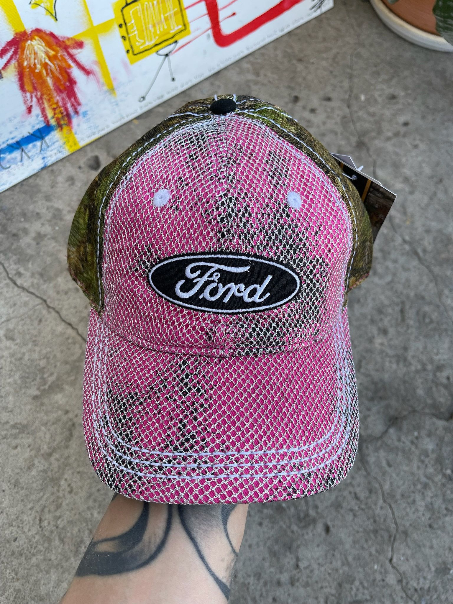 Realtree FORD CAP Y2k HAT MOTO Camo forest racing chrome Size ONE SIZE - 5 Thumbnail