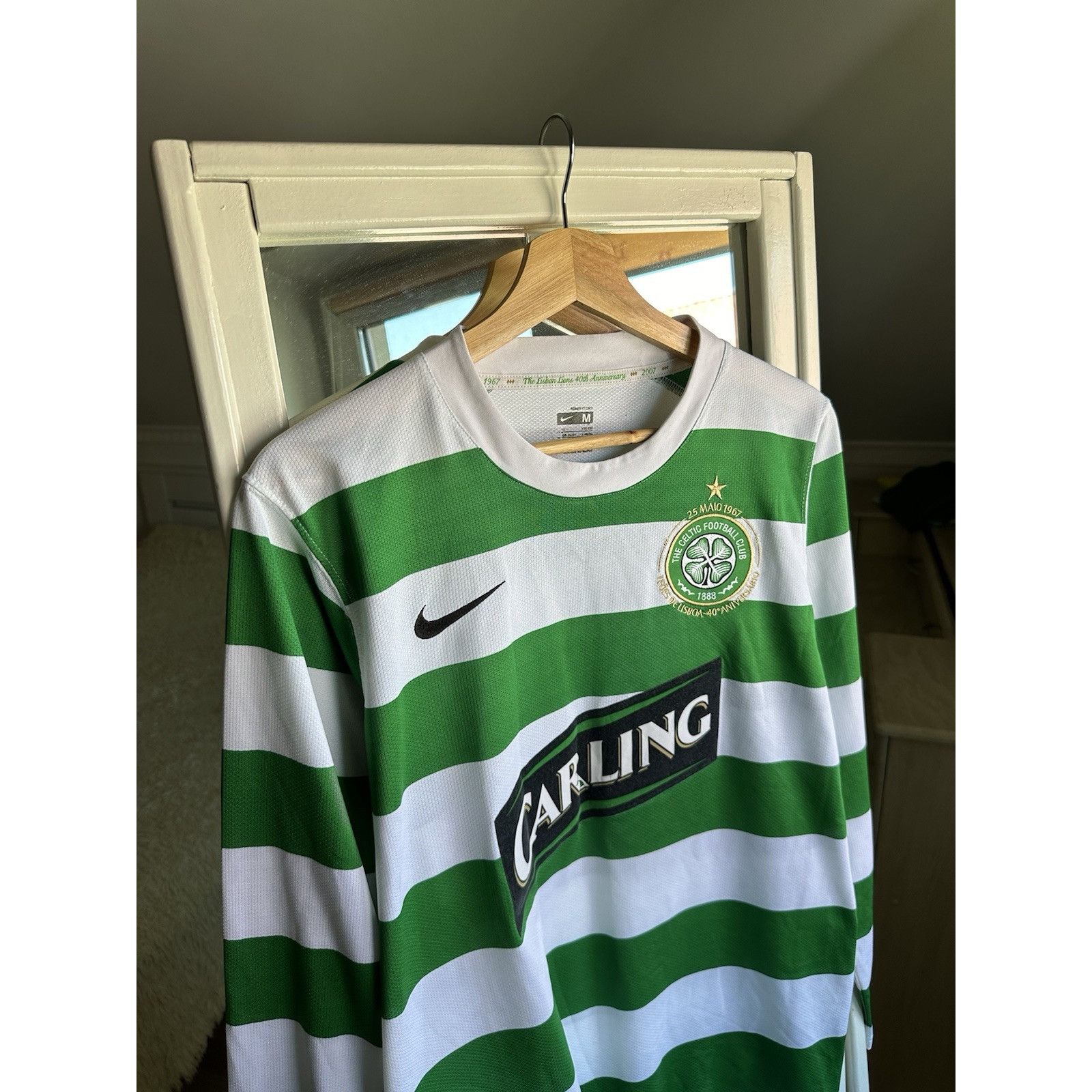 Nike Celtic Home Football Shirt Jersey 2007/08 40th Anniversary Size US M / EU 48-50 / 2 - 7 Thumbnail