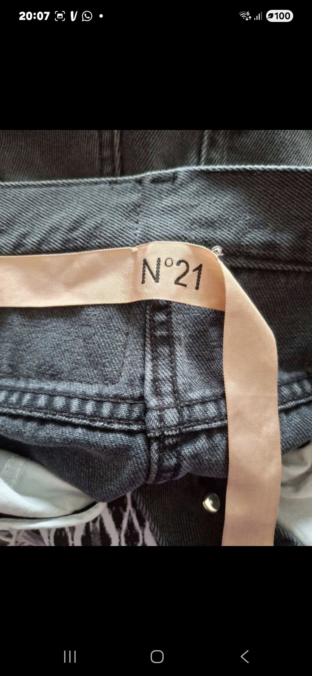 N21 Reworked Denim Maxi Skirt – Upcycled from N°21 Size 25" / US 0 / IT 36 - 8 Thumbnail