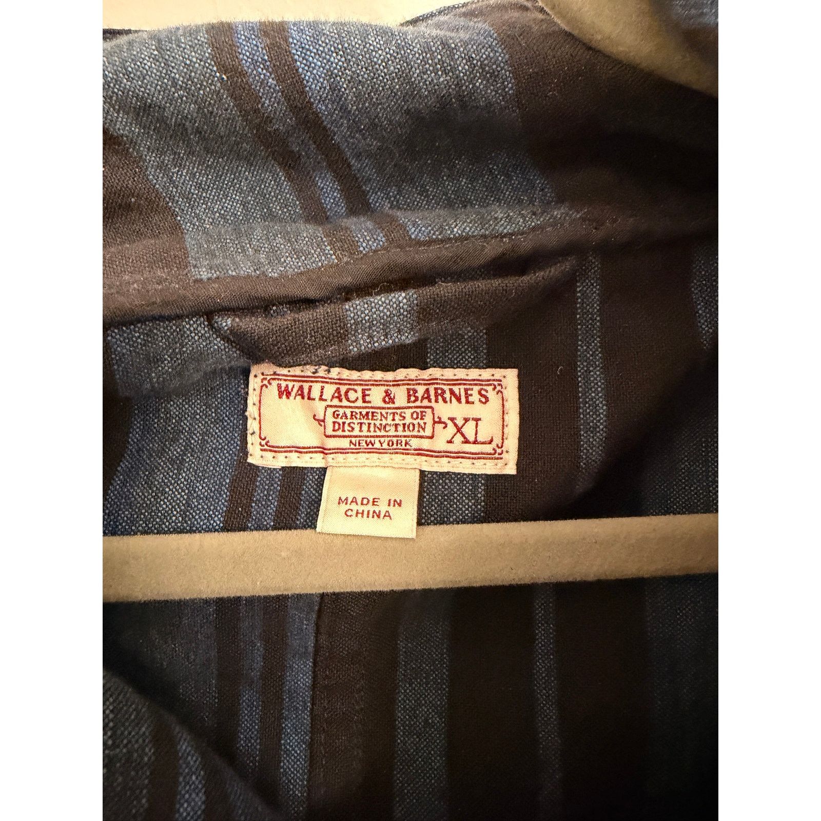 J.Crew Wallace & Barnes JCrew Baja Hood Blue Stripe Toggle Pullover Size US XL / EU 56 / 4 - 2 Thumbnail
