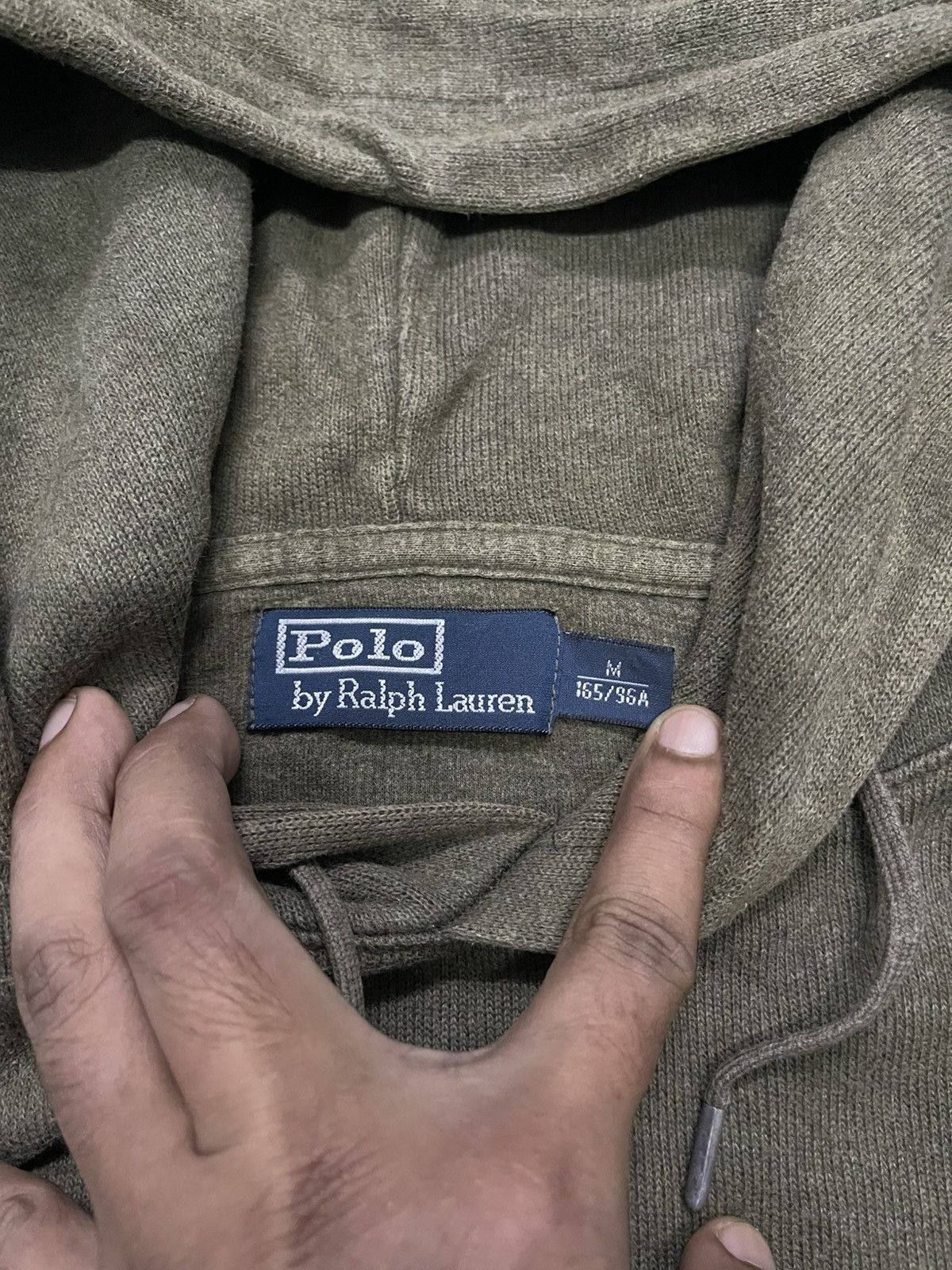 Polo Ralph Lauren 2000s POLO BY RALPH LAUREN SHEEP SUEDE ELBOW FADED HOODIE Size US M / EU 48-50 / 2 - 11 Thumbnail