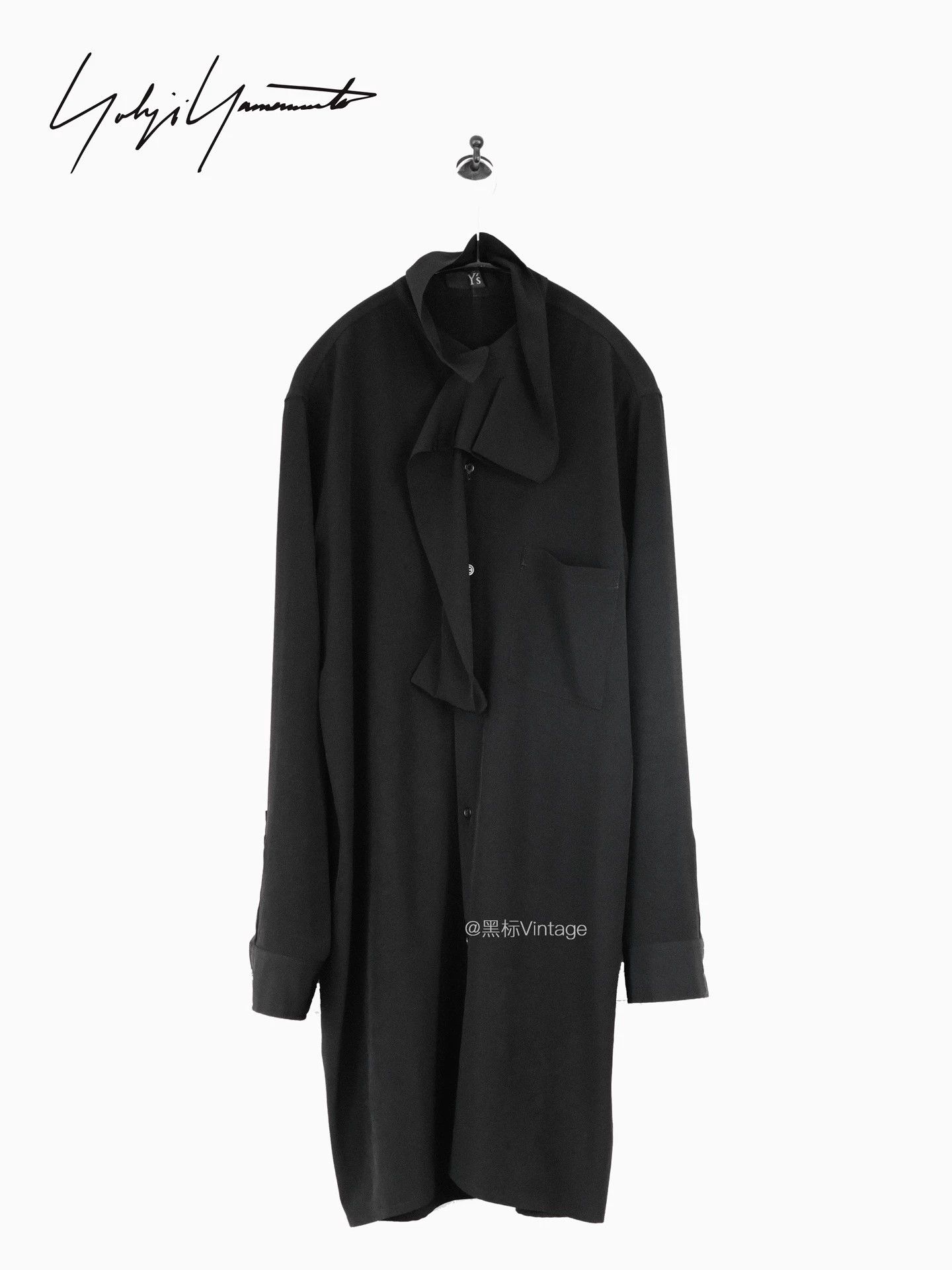 Yohji Yamamoto Yohji Yamamoto 18AW Vtg Scarf Collar Shirt W 9/10 Size US S / EU 44-46 / 1 - 1 Thumbnail