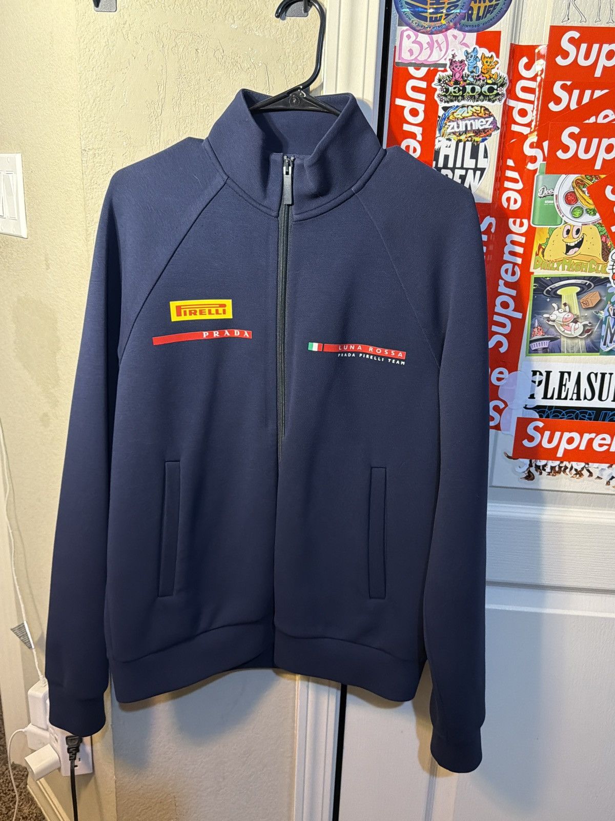 Prada Blouson Felpa Tec Prada Pirelli in Blue Size US S / EU 44-46 / 1 - 1 Thumbnail