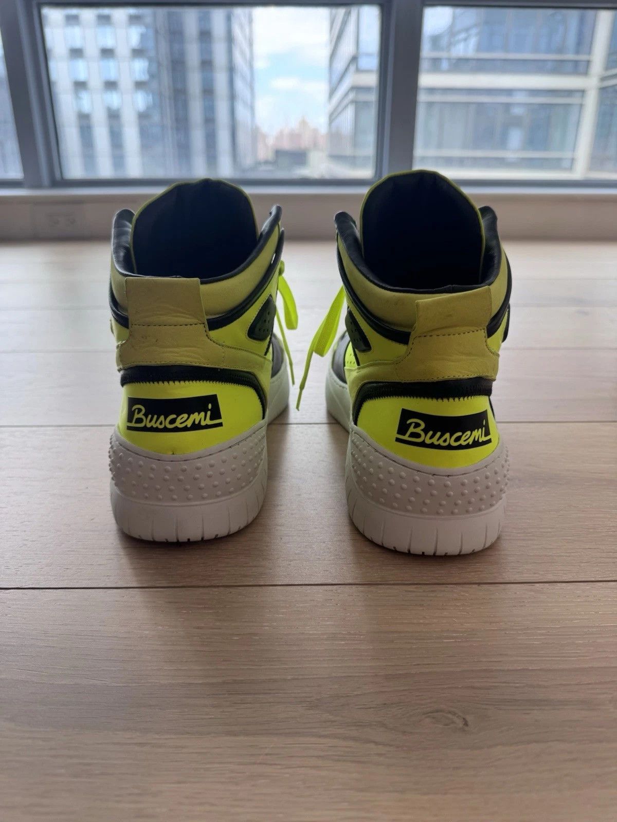 Buscemi Buscemi Mens Basket Neon Yellow High Top SneakerUS 11 Size US 11 / EU 44 - 5 Thumbnail