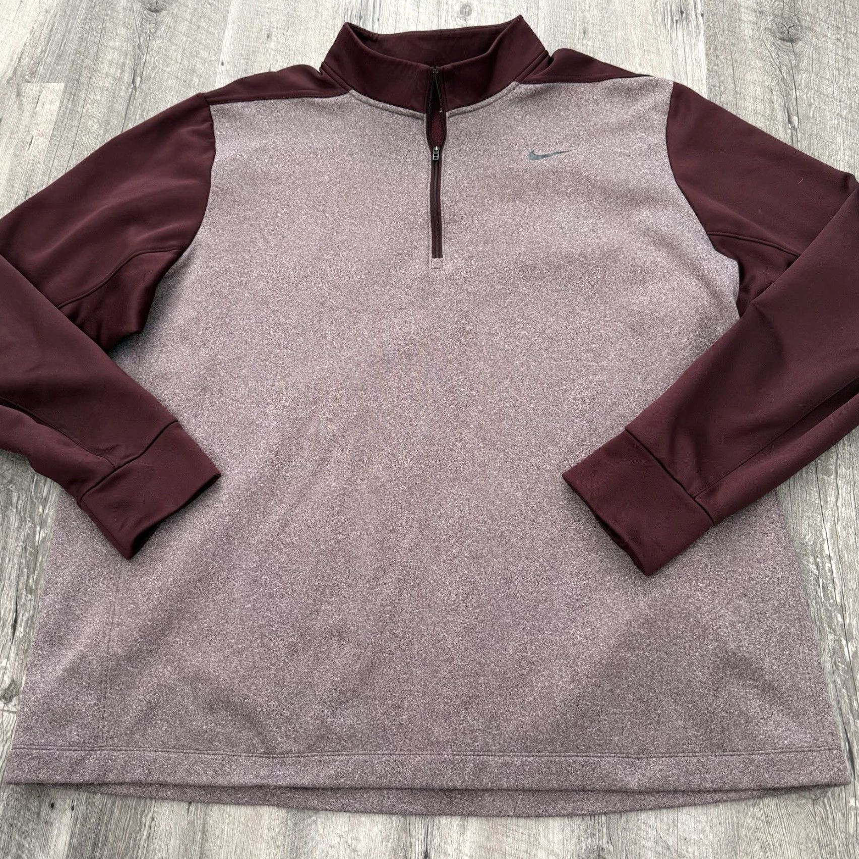 Nike Nike Essential Thermal Golf 1/4 Zip Pullover AA3323-652 Heather Maroon Mens 2XL Size US XXL / EU 58 / 5 - 7 Thumbnail