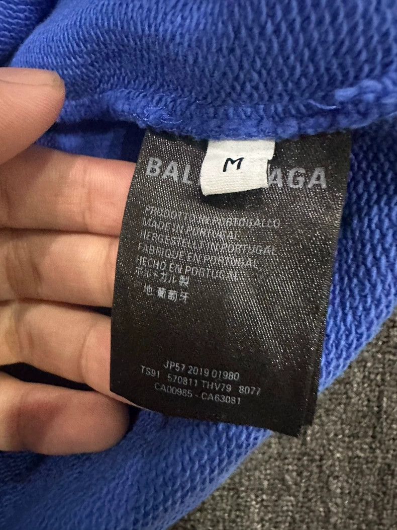 Balenciaga Balenciaga Blue back big logo hoodie size m Size US M / EU 48-50 / 2 - 4 Thumbnail