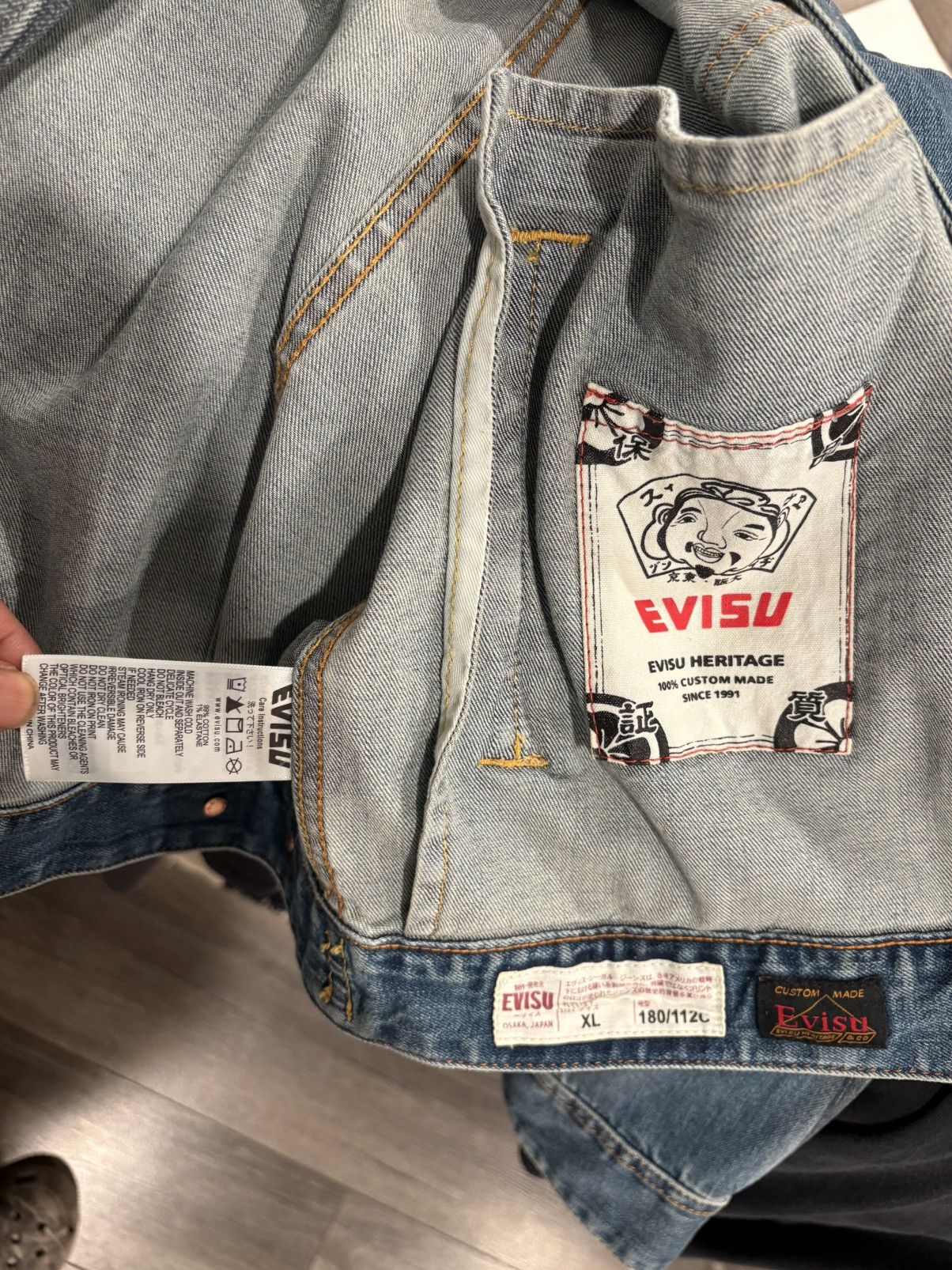 Evisu Evisu denim jacket Size US XL / EU 56 / 4 - 5 Thumbnail