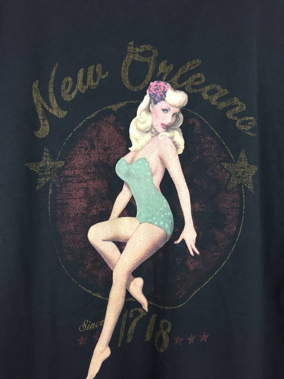 Vintage The Duck Company New Orleans Sexy Girl Graphic Tee Size US XL / EU 56 / 4 - 3 Thumbnail