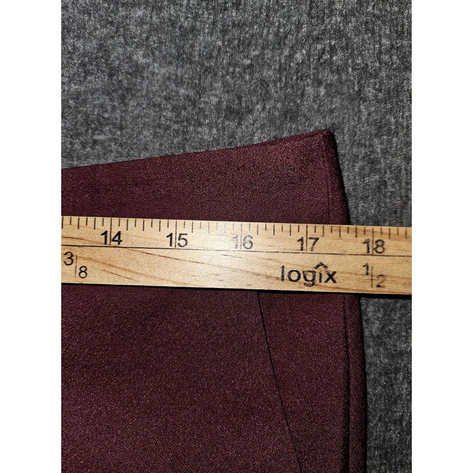 Banana Republic VINTAGE Banana Republic Pants Womens 10 Burgundy Wide Leg Dress Trousers Hook Bar Work Size 32" / US 10 / IT 46 - 3 Thumbnail