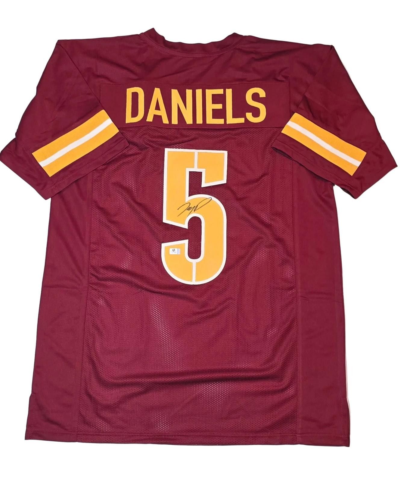 Other Jayden Daniels Commanders Signed Football Jersey coa (XL) Size ONE SIZE - 2 Thumbnail