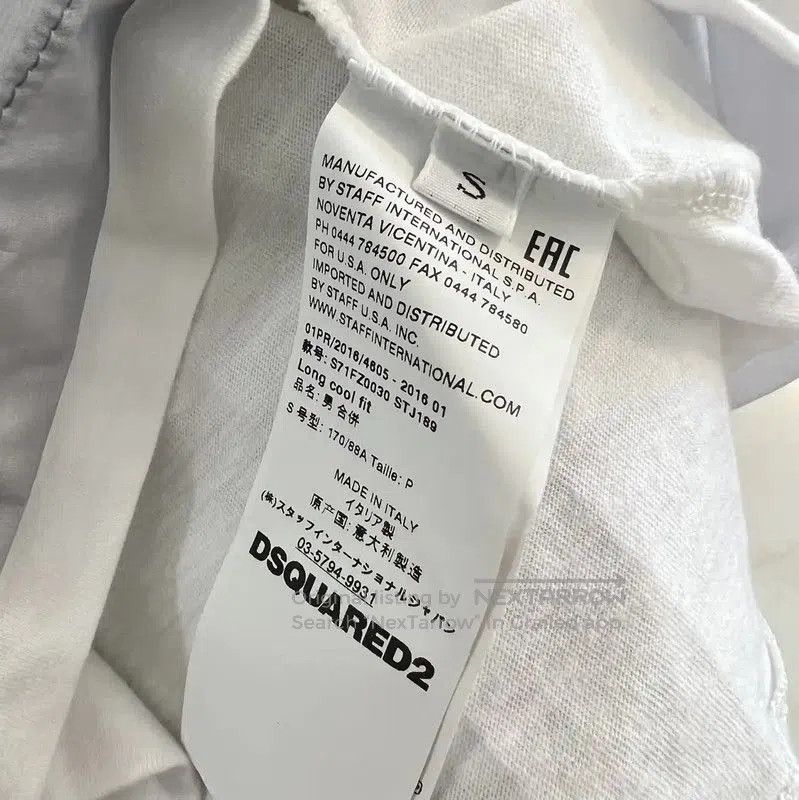 Dsquared2 DSQUARED2 Summer White Cotton T-Shirt for Men . Size US S / EU 44-46 / 1 - 4 Thumbnail