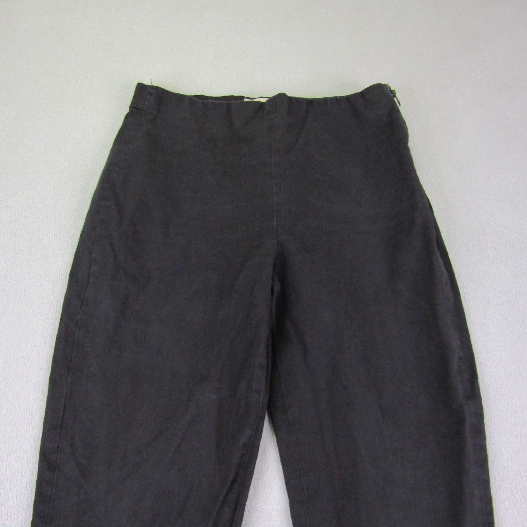 Everlane VINTAGE Everlane Pants Women 8 Black Side Zip High Rise Ankle Crop Stretch Slacks Flex Chino Regular 26.5in Inseam Womens Pants Size 28" / US 6 / IT 42 - 2 Thumbnail