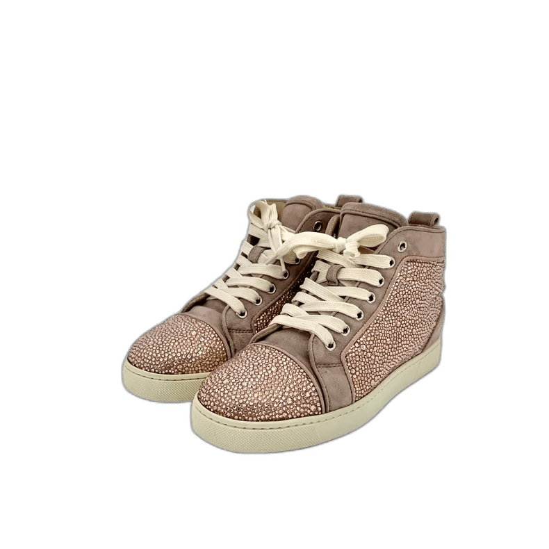 Christian Louboutin Christian Louboutin Pink High-Top Sneakers Size US 6 / IT 36 - 1 Thumbnail