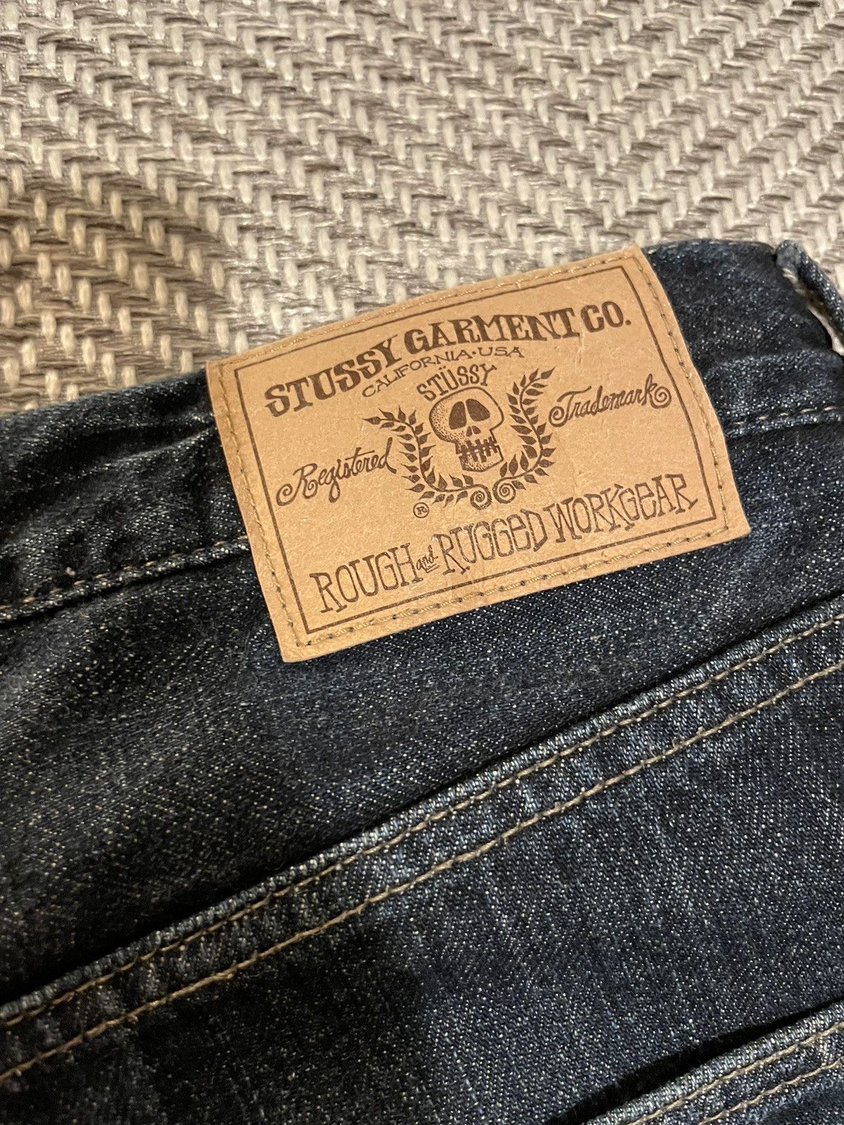STUSSY DENIM WAHSED USED PANTS DOUBLE S