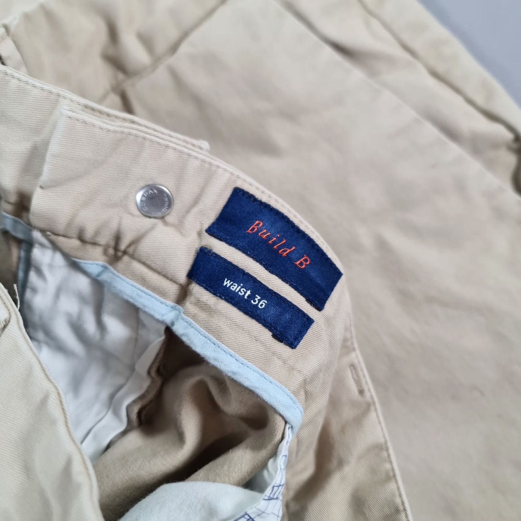 Vintage Spoke Mens Chino Trousers Beige W36 L31 Slim Fit Stretch Pants Chino Trousers Mens Beige W36 L31 Stretch Pockets ZIP Fly Size US 36 / EU 52 - 7 Thumbnail